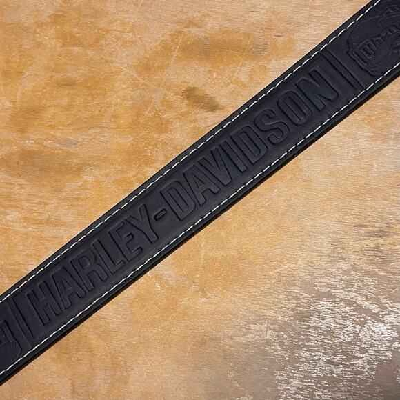 Harley Davidson Twin Eagle Belt Buckle – Gold Enamel – 42" Belt + Playing Cards - Picture 4 of 7